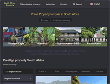 Tablet Screenshot of prime-properties-south-africa.com